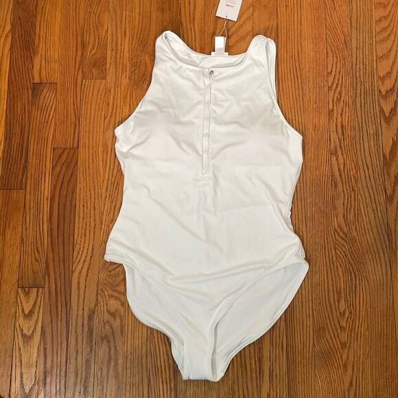 Andie Swim The Malibu One Piece LT Swimsuit White size L Tall NWT - Picture 2 of 6